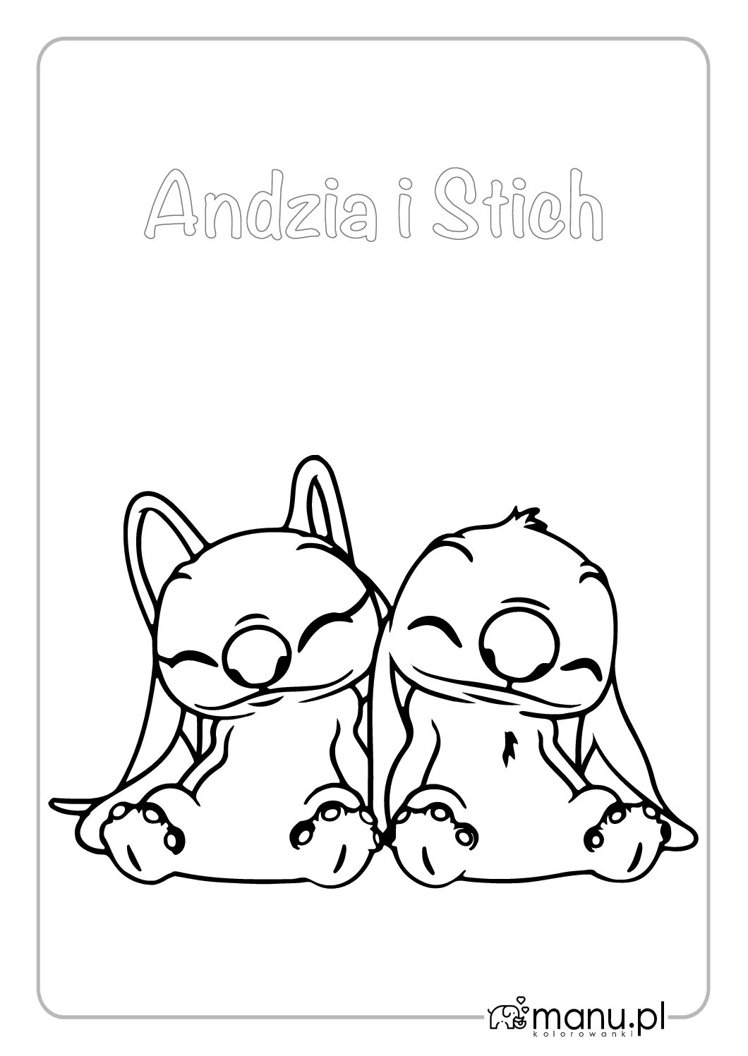Andzia i Stich kolorowanka