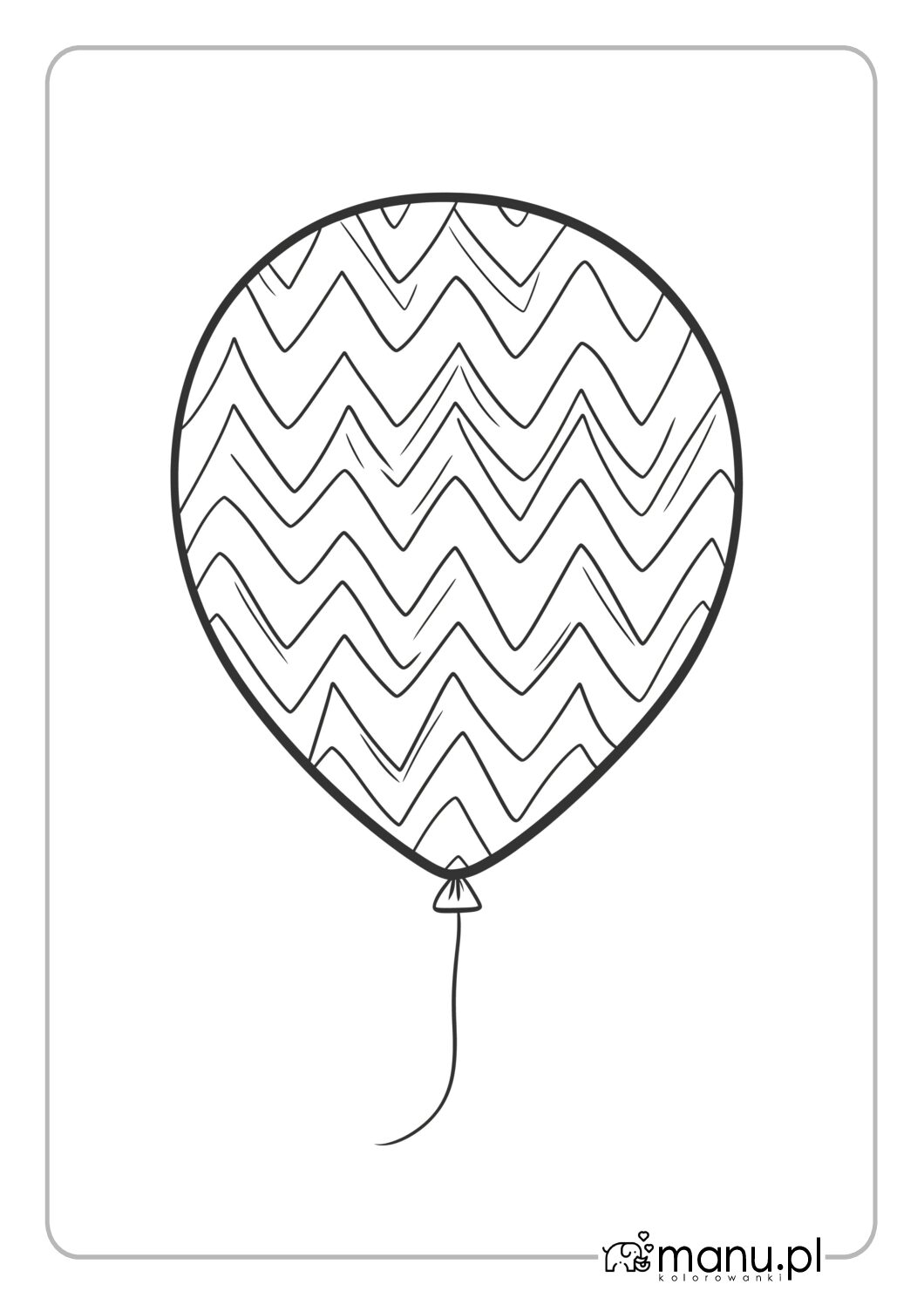 Balon W Zyzgaki Kolorowanka Balon W Zyzgaki Kolorowanka
