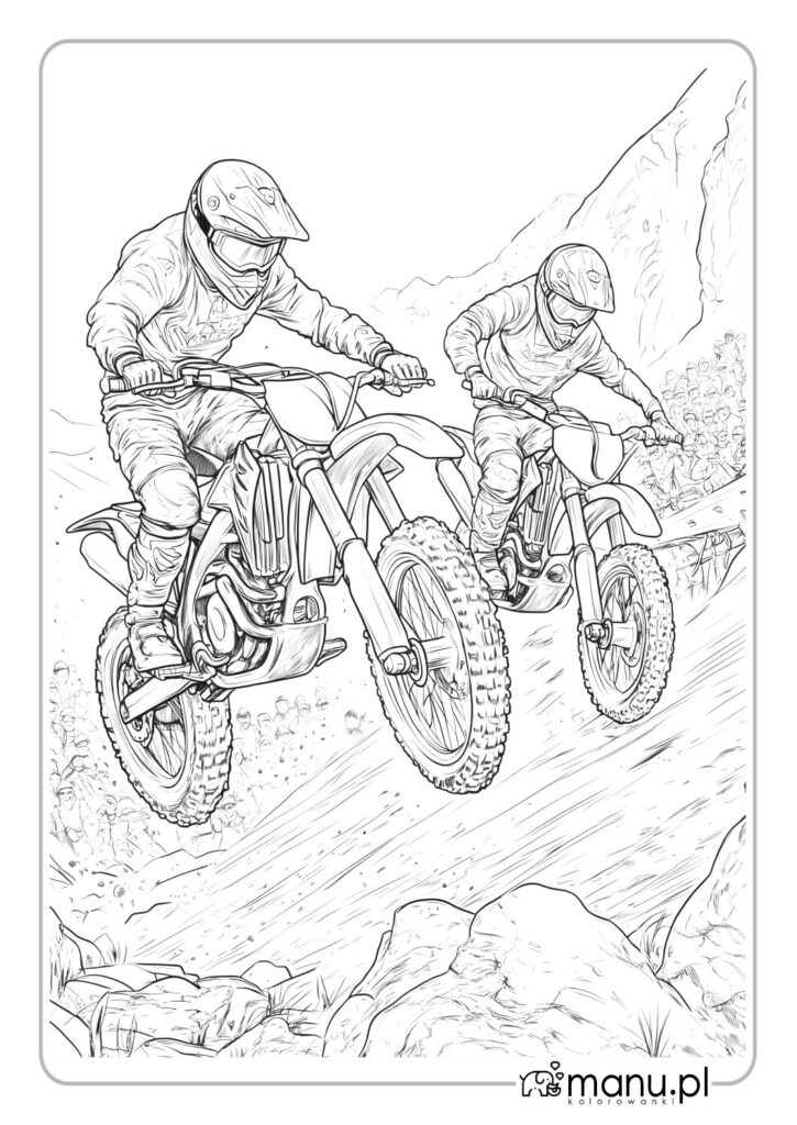 thumbnail of Dwa motory cross kolorowanka