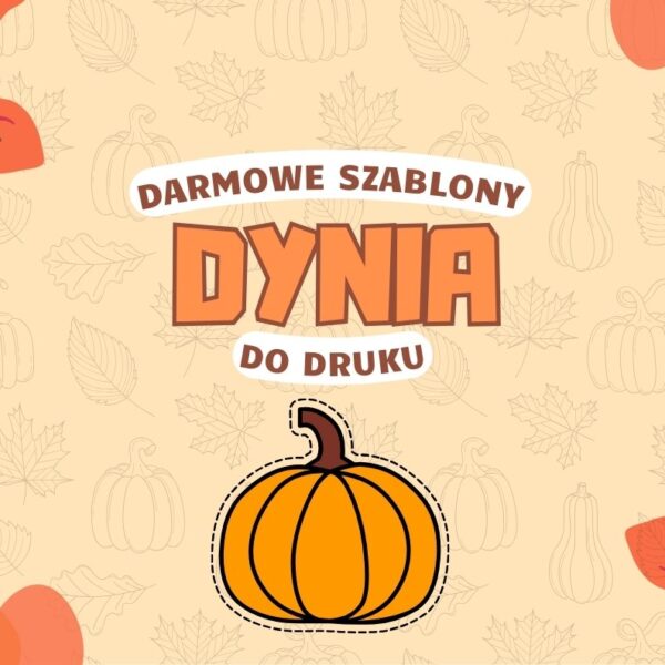 Dynia darmowe szablony z dynią do druku