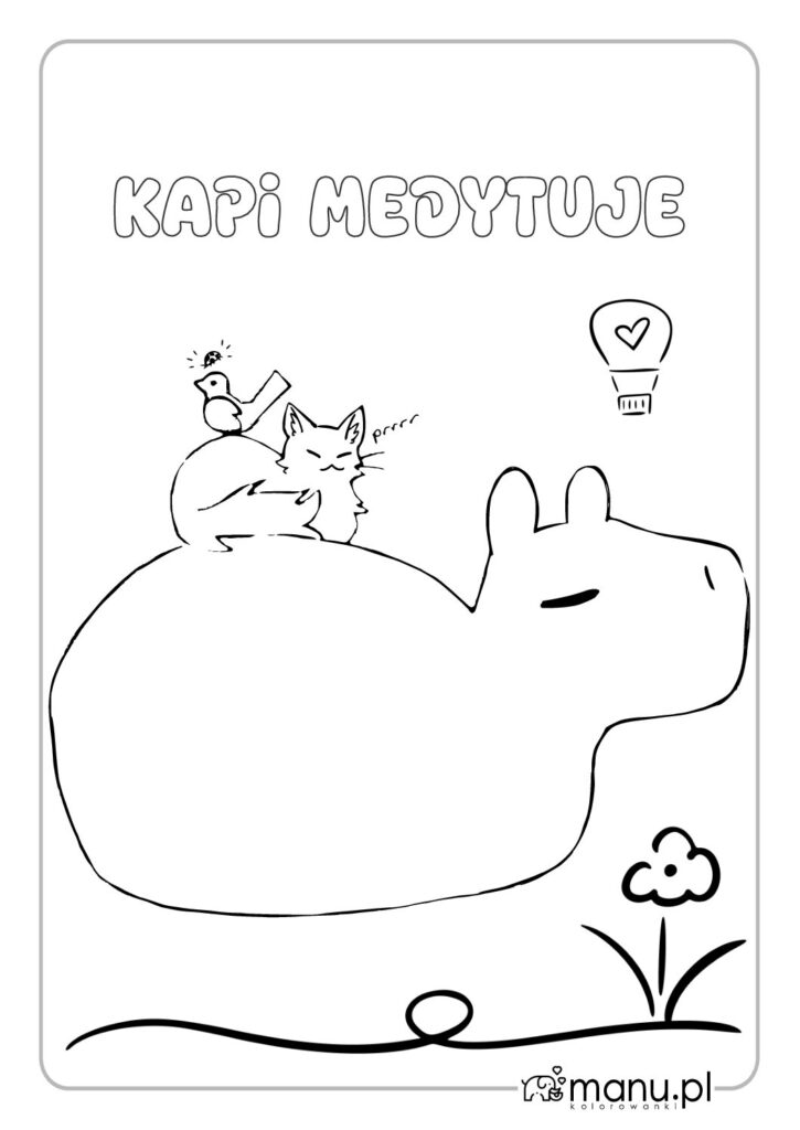thumbnail of Kapibara z kotem i ptaszkiem