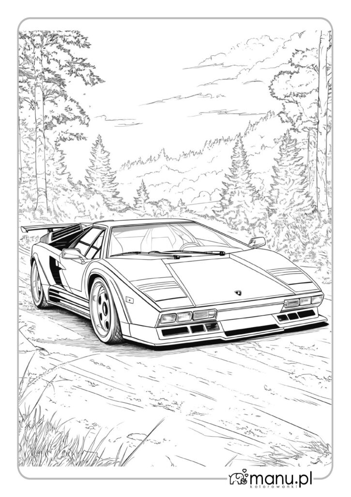 thumbnail of Klasyczne auto Lamborghini kolorowanka
