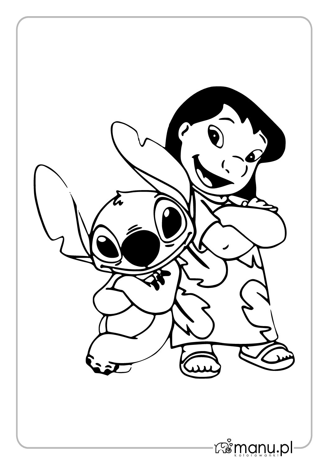 Kolorowanka Lilo i Stich