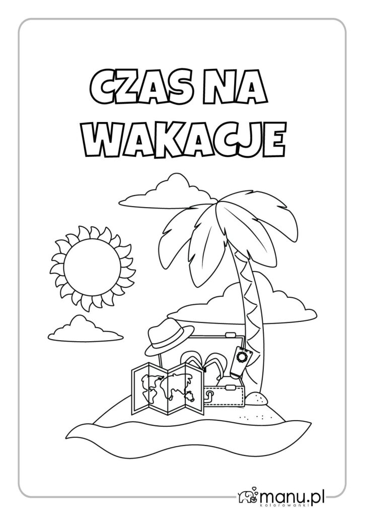 Kolorowanki Na Lato I Wakacje 66 Wzor w Do Druku