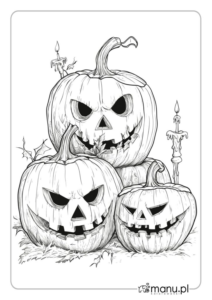 thumbnail of Kolorowanki z dyniami na Halloween