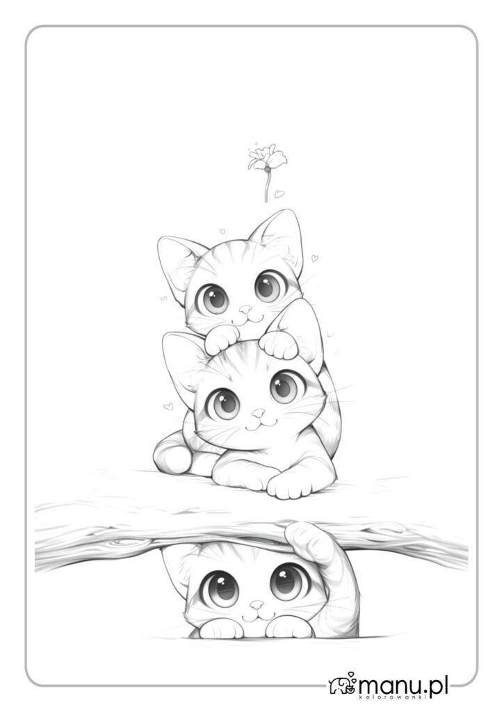 thumbnail of Kot na kocie kolorowanka
