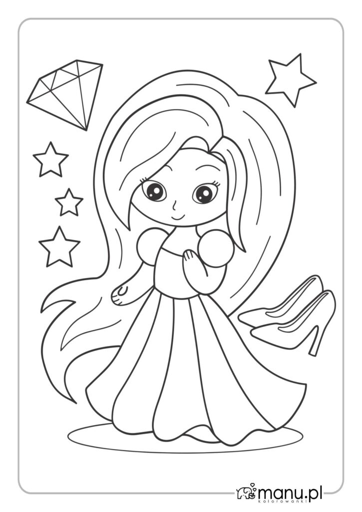 thumbnail of Księżniczka kolorowanka dla dzieci