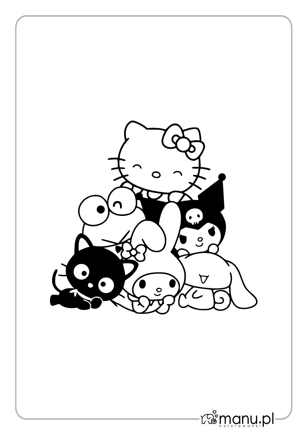 Kuromi I My Melody Kolorowanka Dla Dzieci