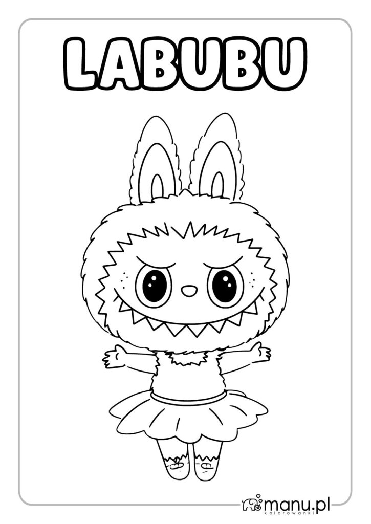 thumbnail of Kolorowanka Labubu baletnica do druku