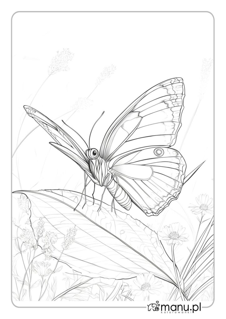 thumbnail of Motyl detaliczna kolorowanka