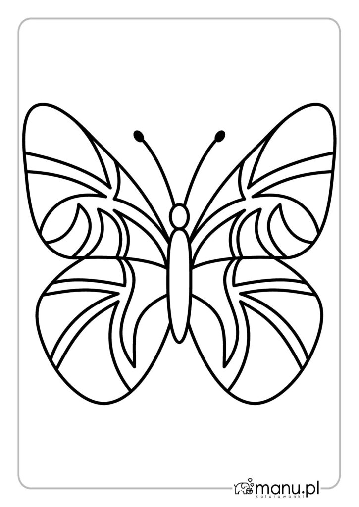 thumbnail of Motyl szablon kolorowanka