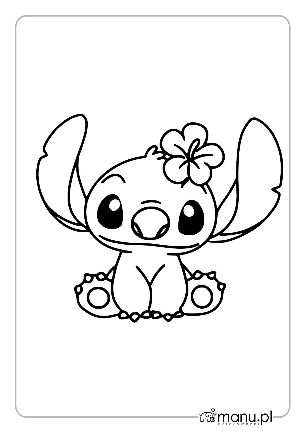 Stitch Prosta Kolorowanka Dla Dzieci Do Druku