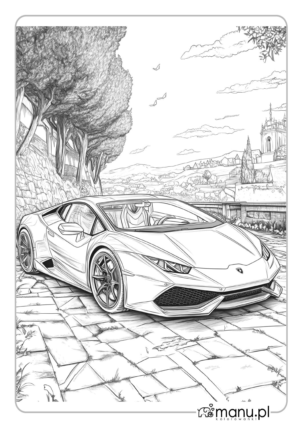 Piękne Lamborghini kolorowanka do druku