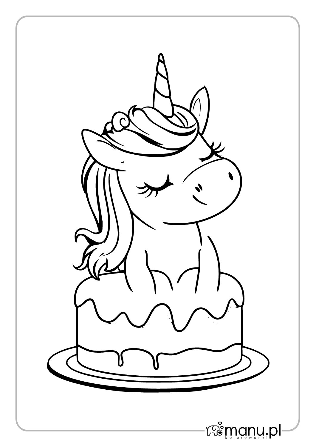 Piękny Jednorożec do Druku