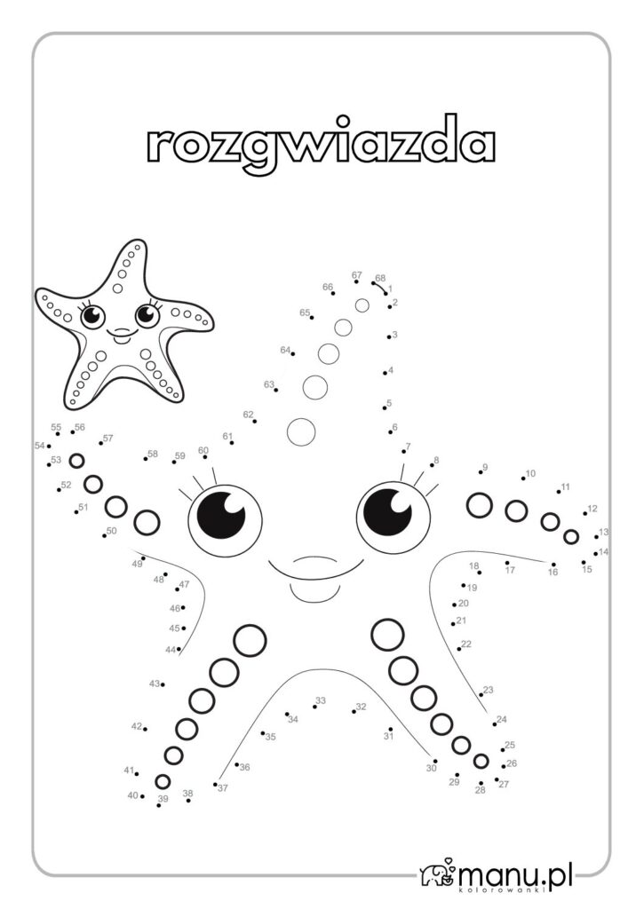 thumbnail of Połącz kropki obrazek rozgwiazda
