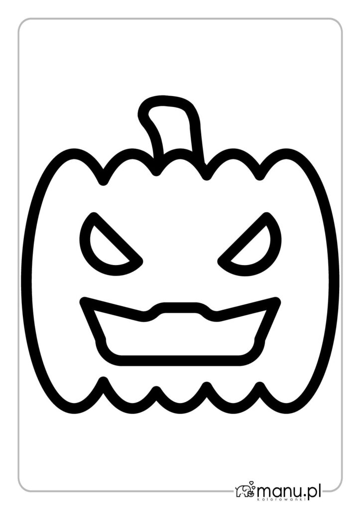 thumbnail of Prosty wzór dyni do druku na Halloween