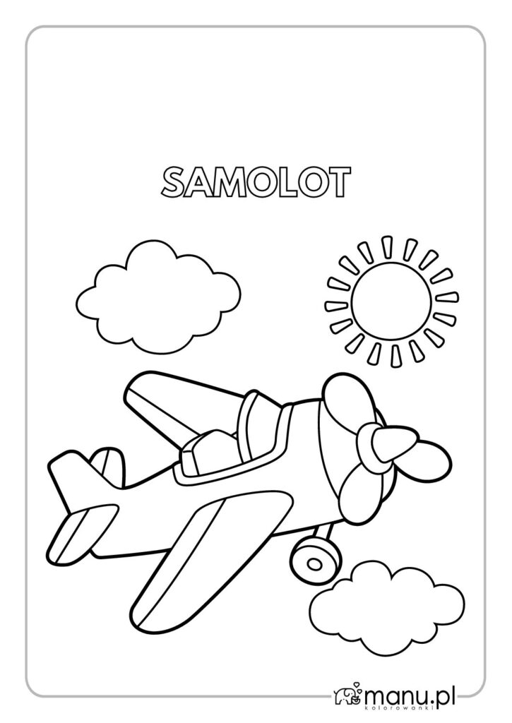 thumbnail of Samolot kolorowanka – pobierz i wydrukuj