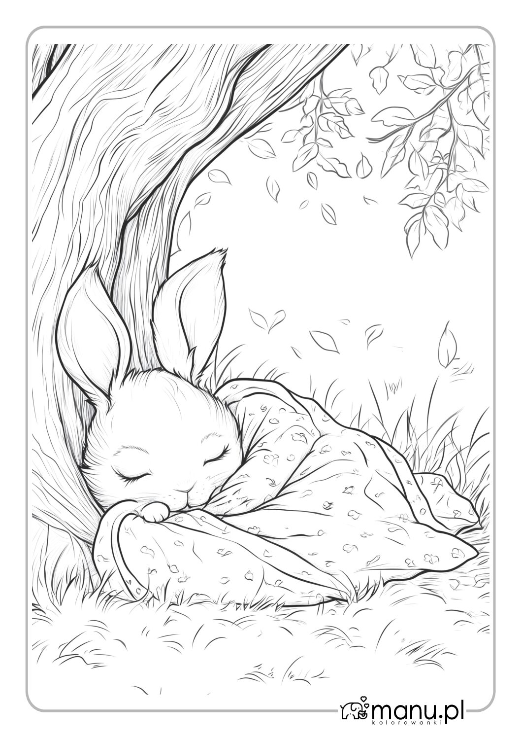 Śpiący Królik do druku