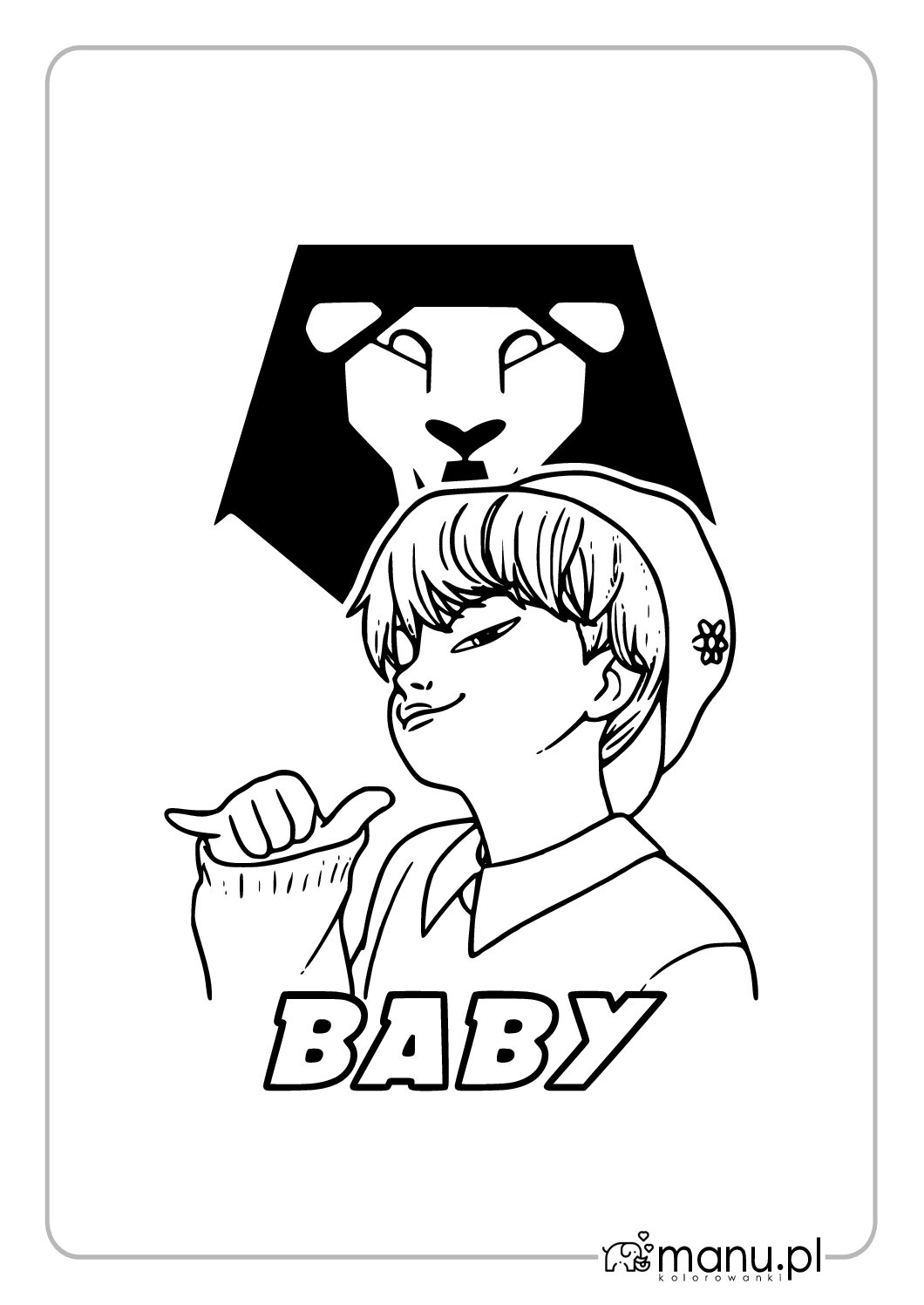 Baby z Saja Boys – kolorowanka K-Pop Demon Hunters