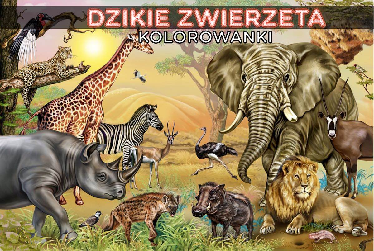 Kolorowanki dzikie zwierzęta do druku w formacie PDF – idealne dla dzieci, które kochają safari i przyrodę. W zestawie znajdziesz lwy, słonie, żyrafy, zebry, nosorożce, lamparty i wiele innych afrykańskich zwierząt. To darmowe kolorowanki edukacyjne, które rozwijają wyobraźnię i uczą rozpoznawania zwierząt żyjących na sawannie.