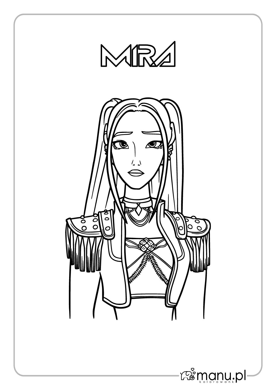 Kolorowanka Mira Huntrix Cztery Portrety K Pop Do Druku PDF